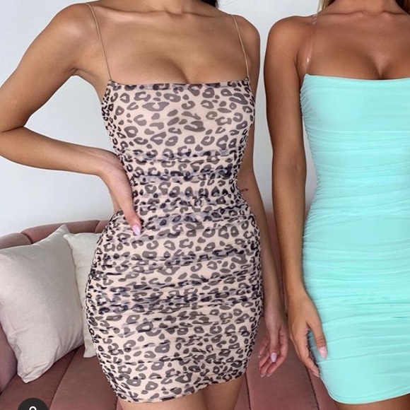 oh polly leopard dress